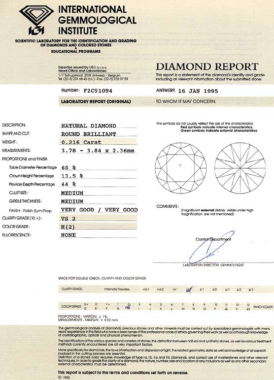 Foto 9 - Diamant 0,216 Brillant IGI Experitse Wesselton Weiss VS, D6333