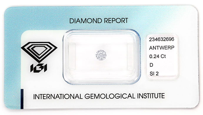 Foto 1 - Diamant 0,24ct River D SI2 Brillant mit IGI Zertifikat, D6760