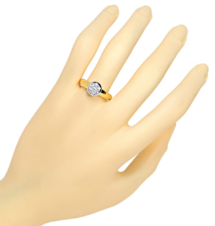 Foto 4 - Diamant-Solitär Ring 1,03ct Brillant Gelbgold-Weißgold, R1378