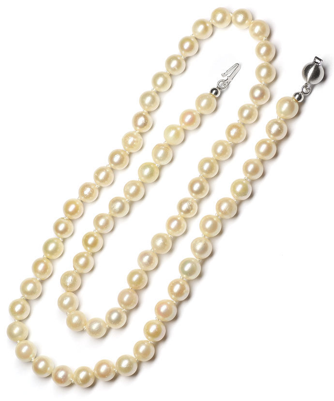 Foto 3 - Akoya Perlenkette in 51,6cm Länge Weißgold Kugelschloss, R7488