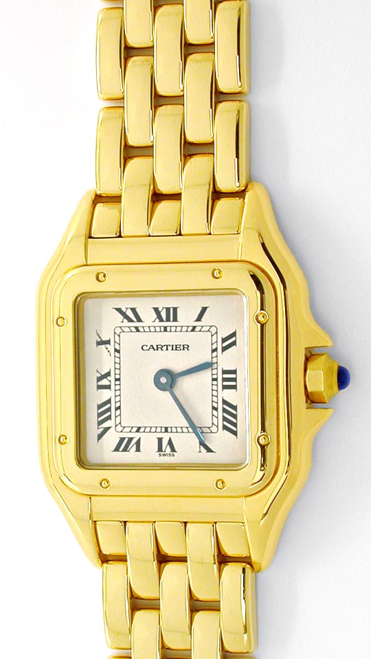 Foto 2 - Cartier Panthere Damen-Armband-Uhr 18K Gelbgold Geprüft, U1107